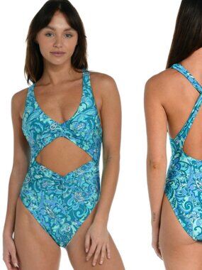 Sunshine 79 Boheme Paisley Keyhole Midriff One Piece Sz 6 NWT